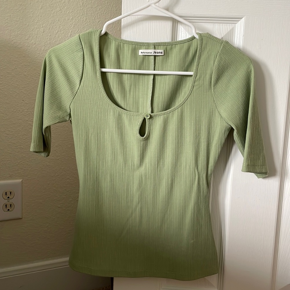 Reformation Kourtney Ribber Top XS